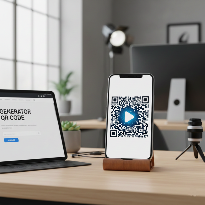 Generator de cod QR pe birou